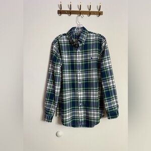 Ralph Lauren Shirt Mens Blue Green Plaid Performance Flannel Size Medium M